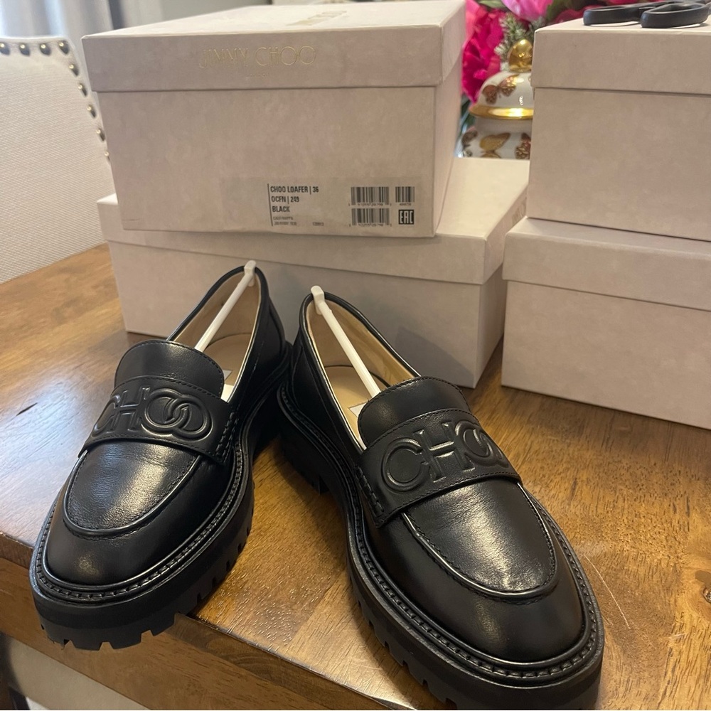 Jimmy Choo Black Loafers